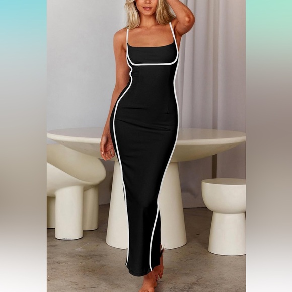 New PRETTYGARDEN Women's Summer Long
Bodycon Dress Spaghetti Strap Sleeveless - Picture 3 of 15